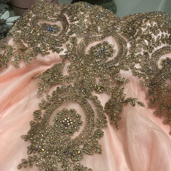 Worn 1 Time - princess baby pink embellished dress - Picture 3 of 7